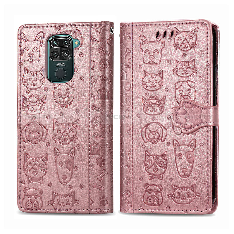 Coque Portefeuille Motif Fantaisie Livre Cuir Etui Clapet S03D pour Xiaomi Redmi 10X 4G Or Rose Plus