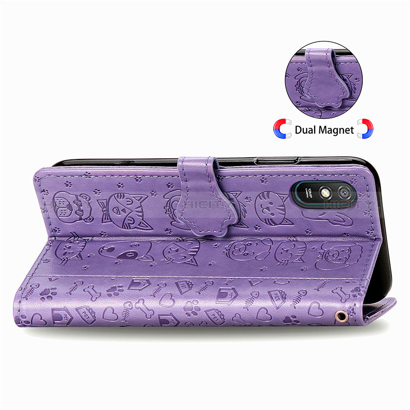 Coque Portefeuille Motif Fantaisie Livre Cuir Etui Clapet S03D pour Xiaomi Redmi 9AT Plus