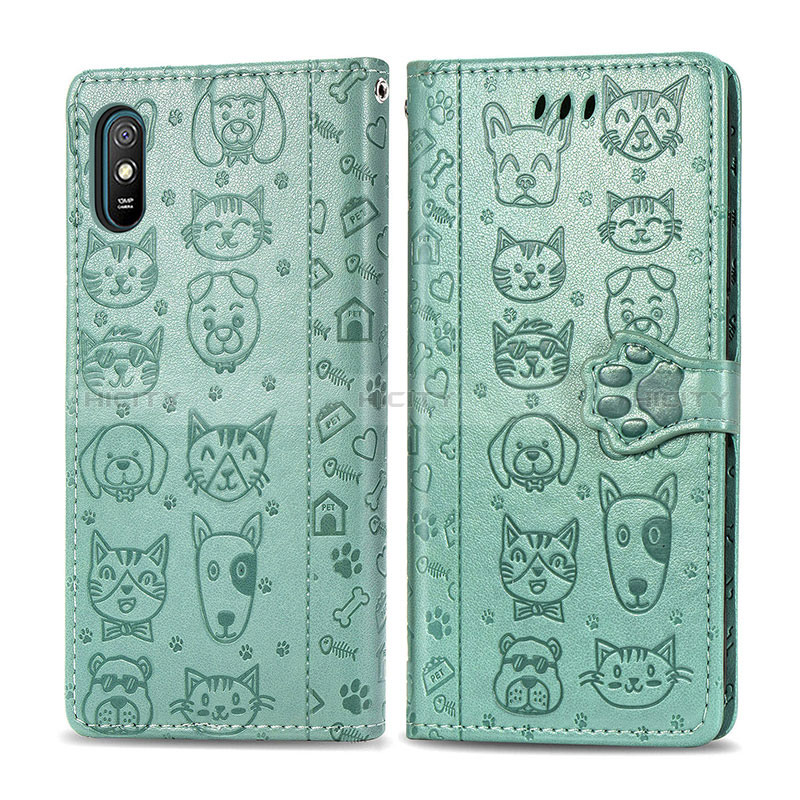 Coque Portefeuille Motif Fantaisie Livre Cuir Etui Clapet S03D pour Xiaomi Redmi 9AT Plus