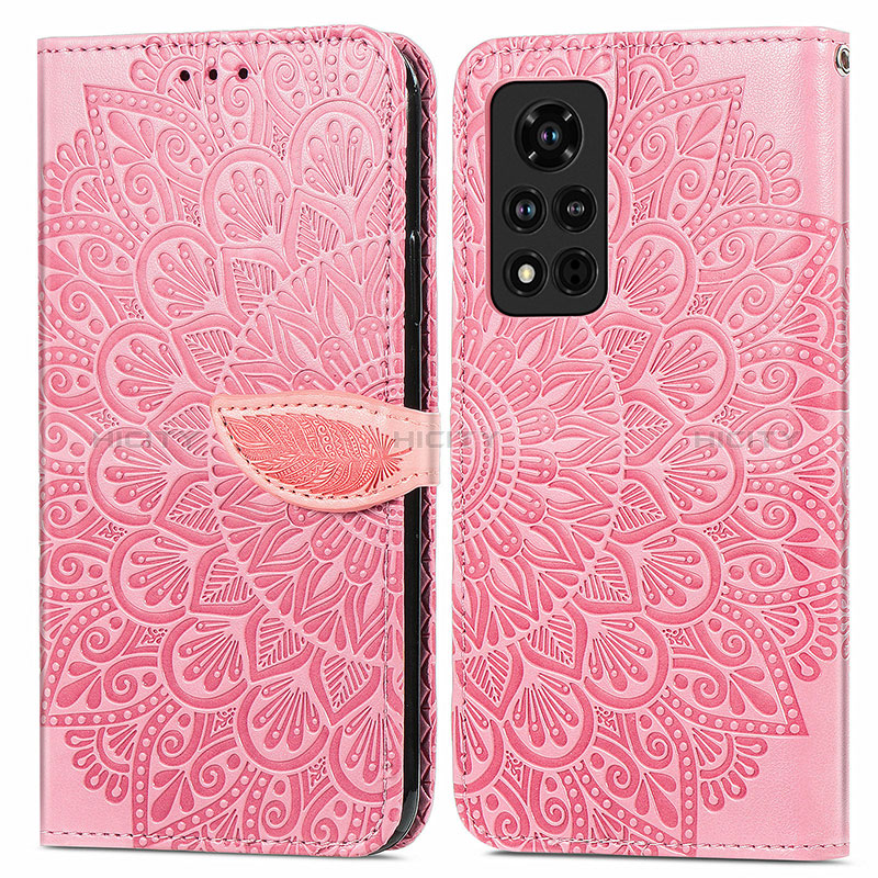 Coque Portefeuille Motif Fantaisie Livre Cuir Etui Clapet S04D pour Huawei Honor V40 5G Plus