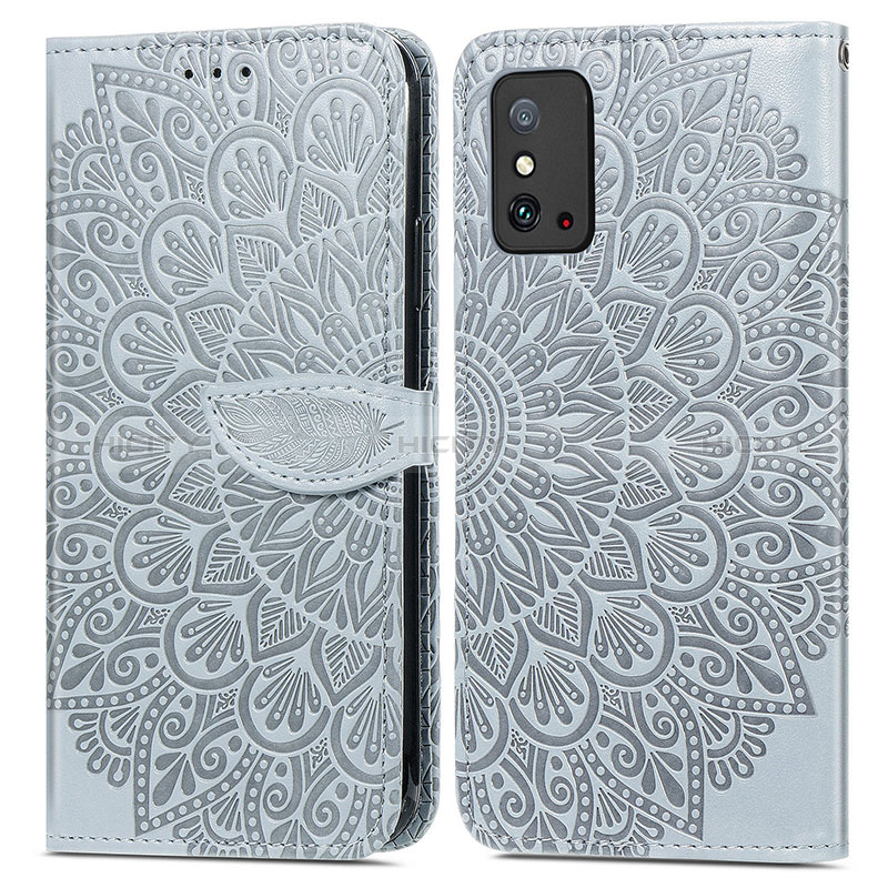 Coque Portefeuille Motif Fantaisie Livre Cuir Etui Clapet S04D pour Huawei Honor X10 Max 5G Gris Plus