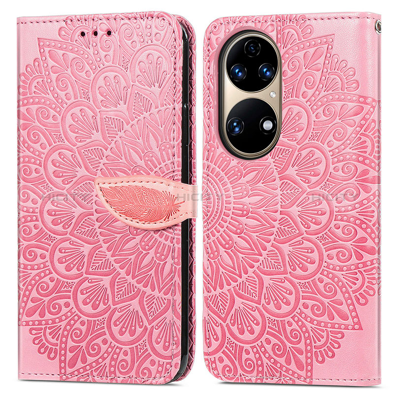 Coque Portefeuille Motif Fantaisie Livre Cuir Etui Clapet S04D pour Huawei P50e Plus