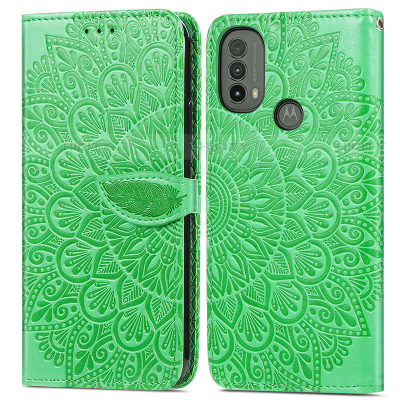 Coque Portefeuille Motif Fantaisie Livre Cuir Etui Clapet S04D pour Motorola Moto E30 Plus