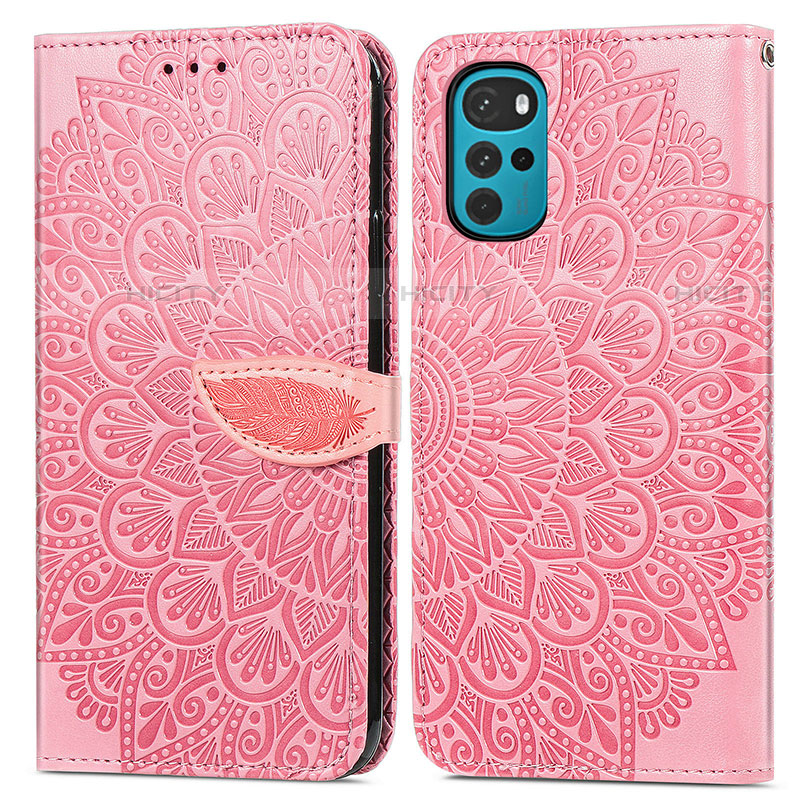 Coque Portefeuille Motif Fantaisie Livre Cuir Etui Clapet S04D pour Motorola Moto G22 Plus