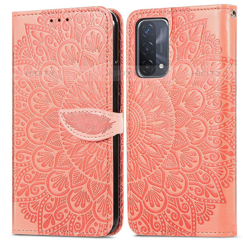 Coque Portefeuille Motif Fantaisie Livre Cuir Etui Clapet S04D pour OnePlus Nord N200 5G Orange Plus