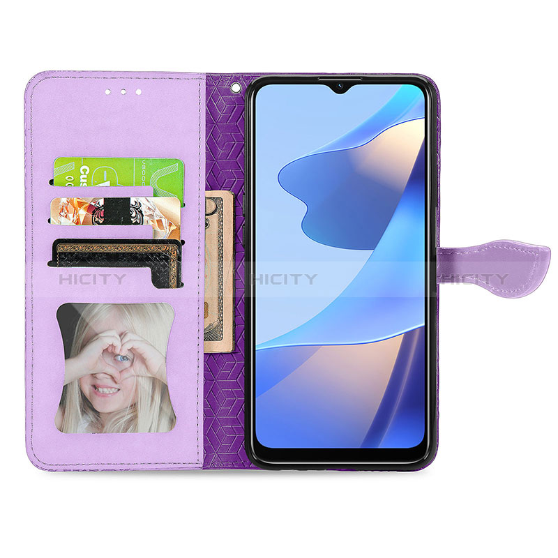 Coque Portefeuille Motif Fantaisie Livre Cuir Etui Clapet S04D pour Oppo A16 Plus