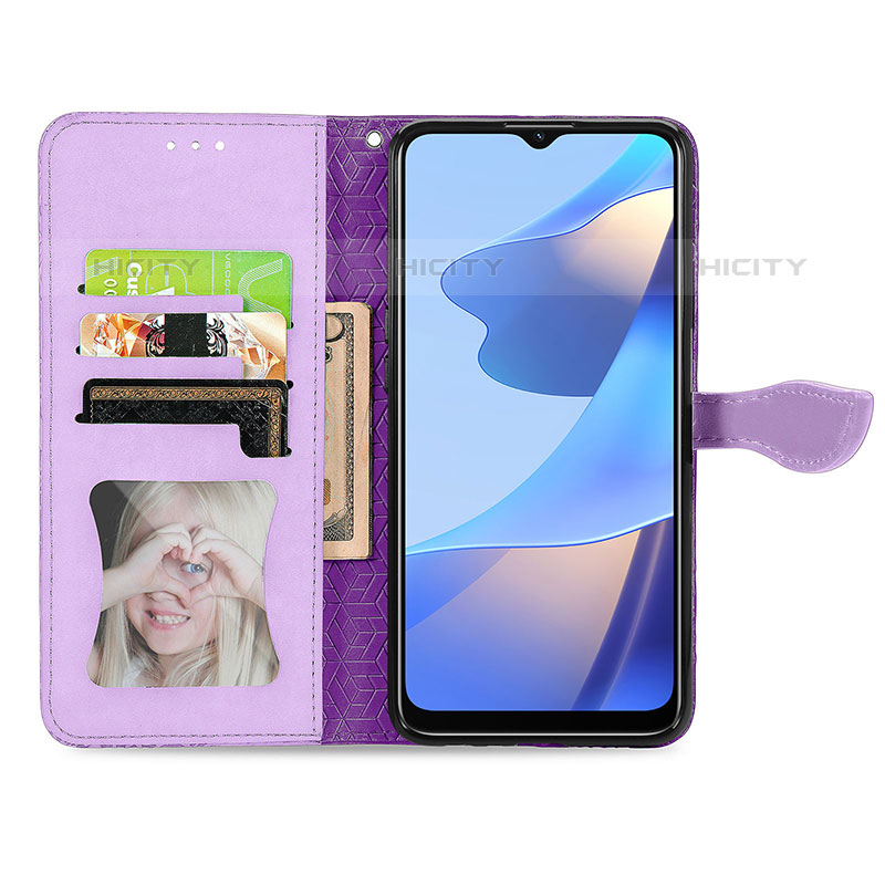 Coque Portefeuille Motif Fantaisie Livre Cuir Etui Clapet S04D pour Oppo A16s Plus