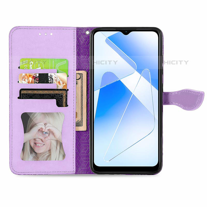 Coque Portefeuille Motif Fantaisie Livre Cuir Etui Clapet S04D pour Oppo A55 5G Plus