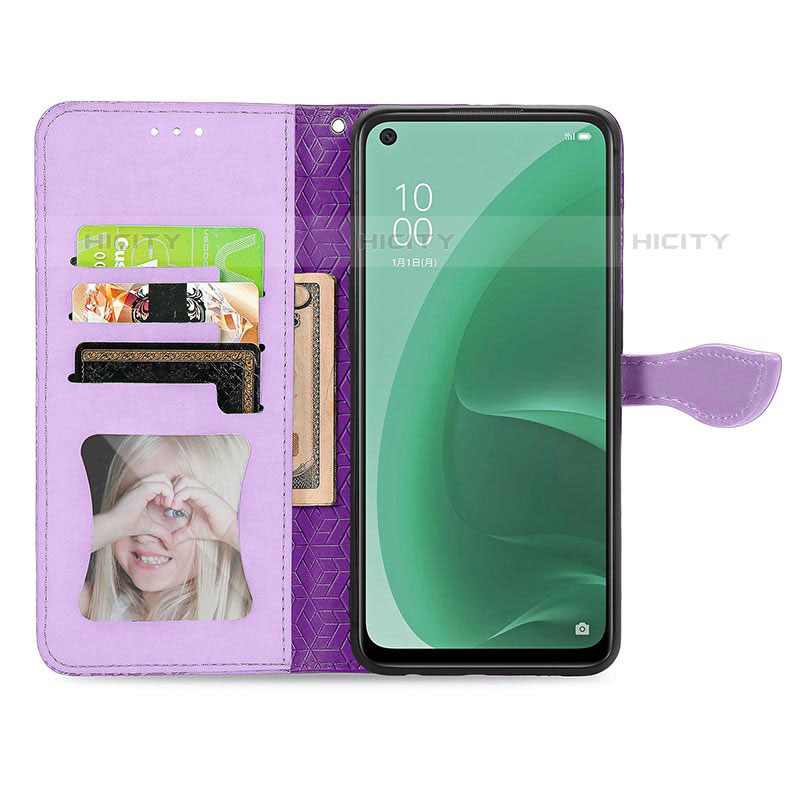 Coque Portefeuille Motif Fantaisie Livre Cuir Etui Clapet S04D pour Oppo A55S 5G Plus