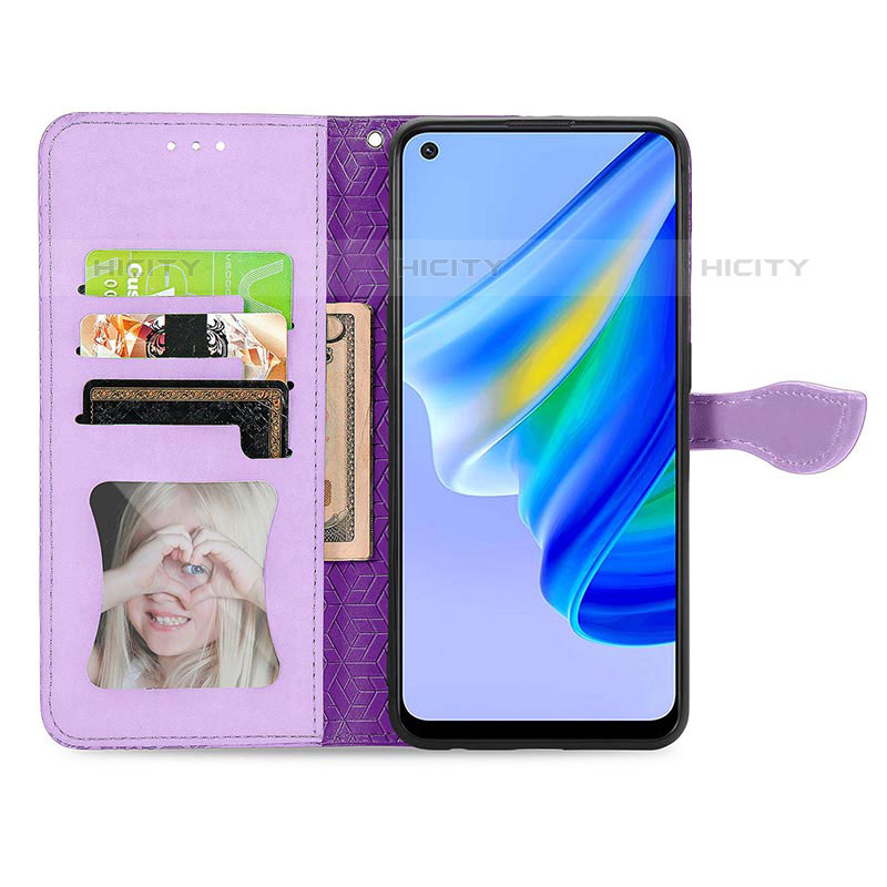 Coque Portefeuille Motif Fantaisie Livre Cuir Etui Clapet S04D pour Oppo A74 4G Plus