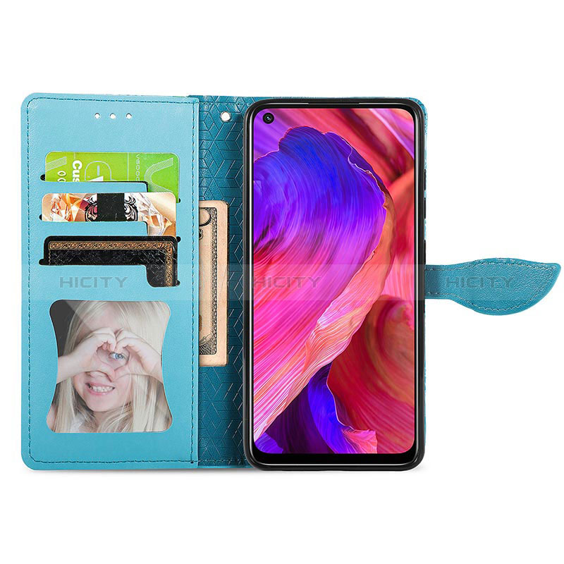 Coque Portefeuille Motif Fantaisie Livre Cuir Etui Clapet S04D pour Oppo A74 5G Plus