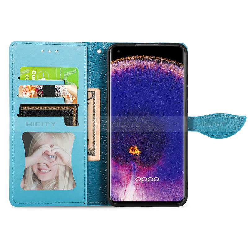 Coque Portefeuille Motif Fantaisie Livre Cuir Etui Clapet S04D pour Oppo Find X5 5G Plus