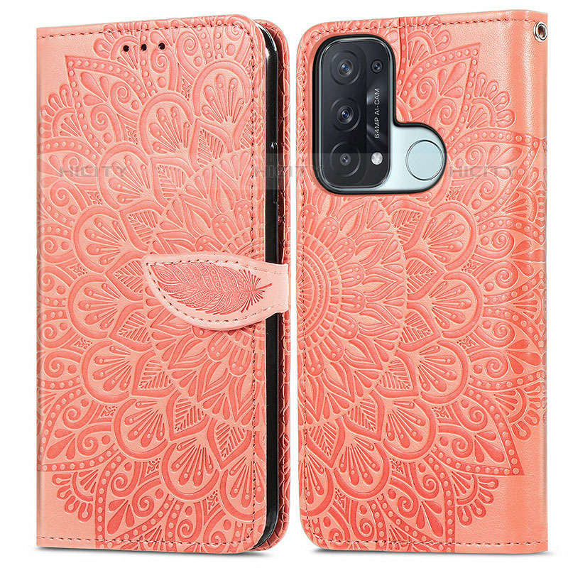 Coque Portefeuille Motif Fantaisie Livre Cuir Etui Clapet S04D pour Oppo Reno5 A Orange Plus