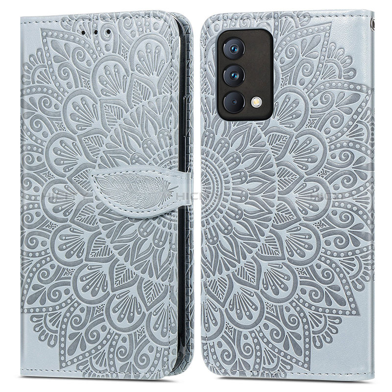 Coque Portefeuille Motif Fantaisie Livre Cuir Etui Clapet S04D pour Realme GT Master 5G Gris Plus