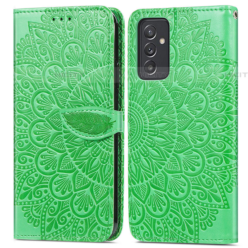 Coque Portefeuille Motif Fantaisie Livre Cuir Etui Clapet S04D pour Samsung Galaxy A05s Vert Plus