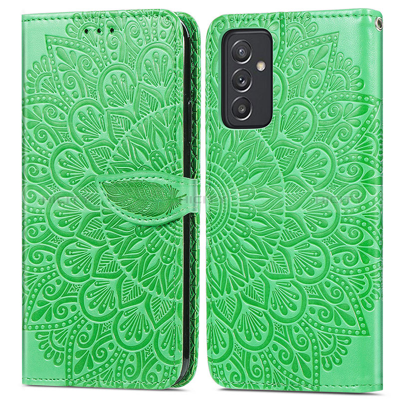 Coque Portefeuille Motif Fantaisie Livre Cuir Etui Clapet S04D pour Samsung Galaxy A15 4G Vert Plus