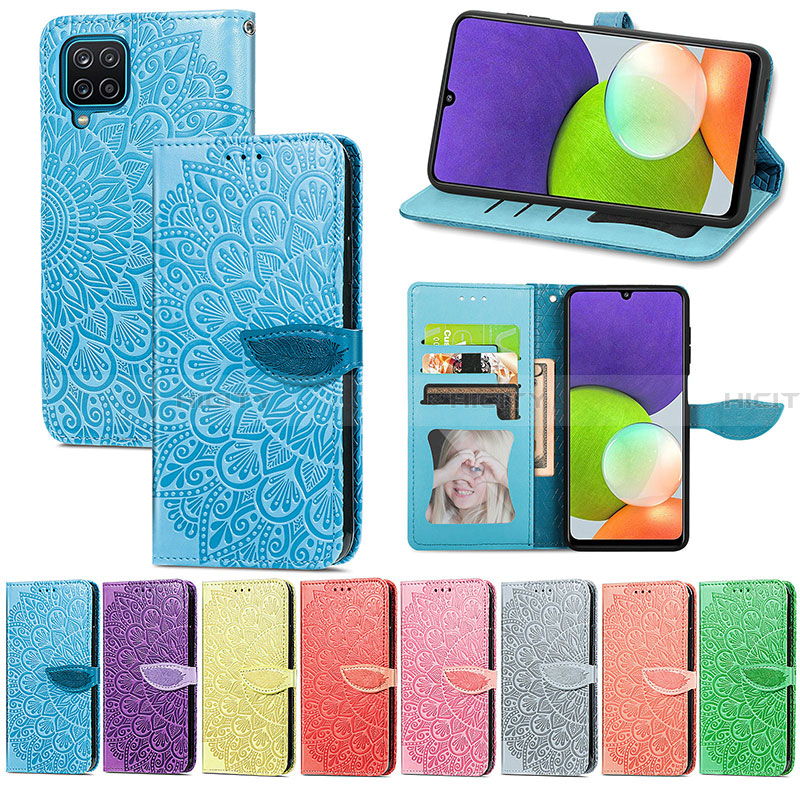 Coque Portefeuille Motif Fantaisie Livre Cuir Etui Clapet S04D pour Samsung Galaxy A22 4G Plus