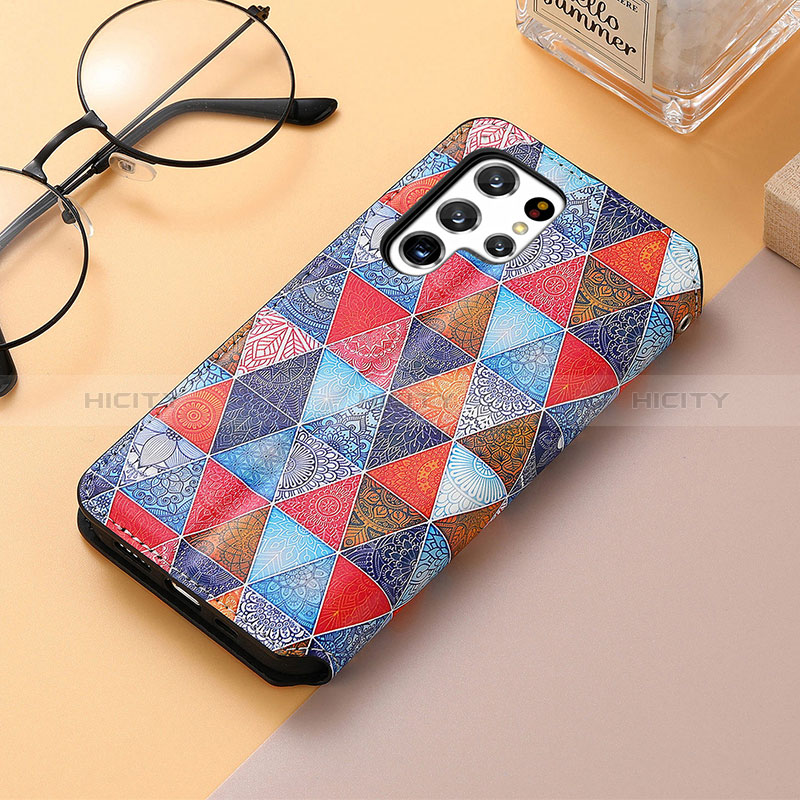 Coque Portefeuille Motif Fantaisie Livre Cuir Etui Clapet S04D pour Samsung Galaxy S24 Ultra 5G Plus