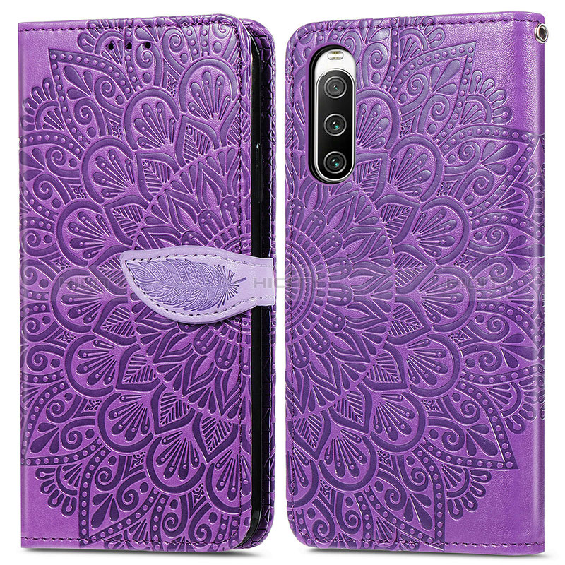 Coque Portefeuille Motif Fantaisie Livre Cuir Etui Clapet S04D pour Sony Xperia 10 IV SO-52C Plus