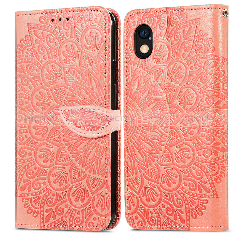 Coque Portefeuille Motif Fantaisie Livre Cuir Etui Clapet S04D pour Sony Xperia Ace III SO-53C Orange Plus