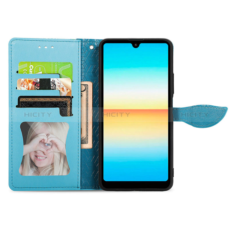 Coque Portefeuille Motif Fantaisie Livre Cuir Etui Clapet S04D pour Sony Xperia Ace III SO-53C Plus