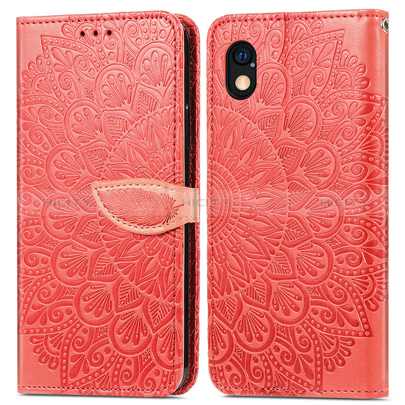 Coque Portefeuille Motif Fantaisie Livre Cuir Etui Clapet S04D pour Sony Xperia Ace III SOG08 Rouge Plus