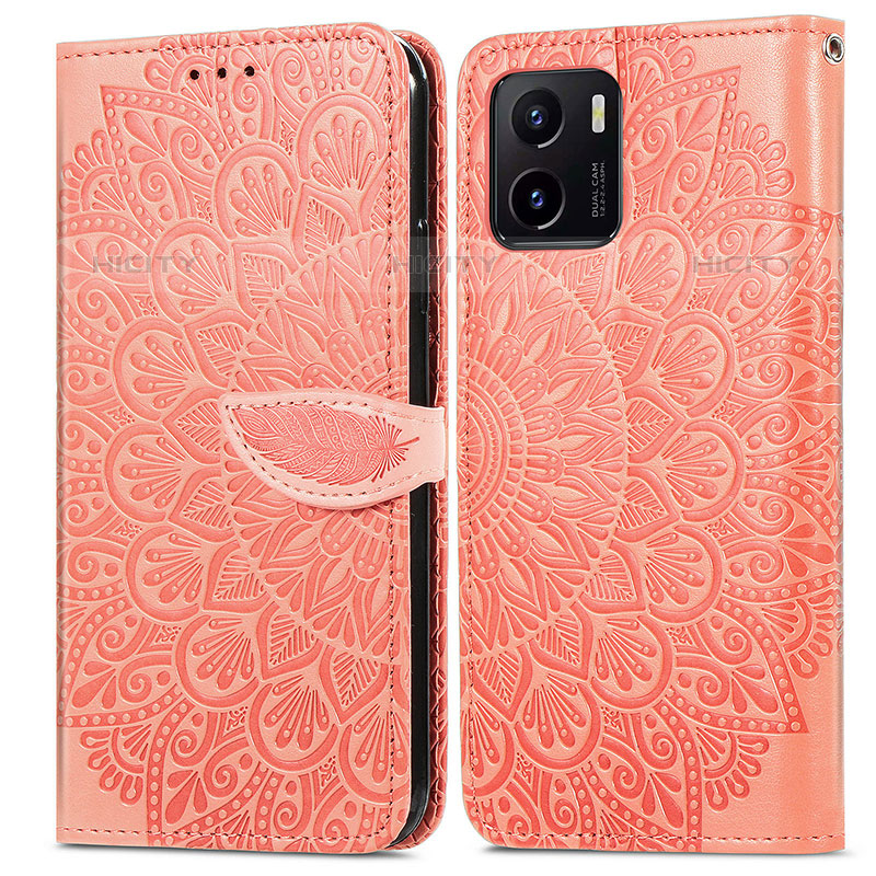 Coque Portefeuille Motif Fantaisie Livre Cuir Etui Clapet S04D pour Vivo iQOO U5x Orange Plus