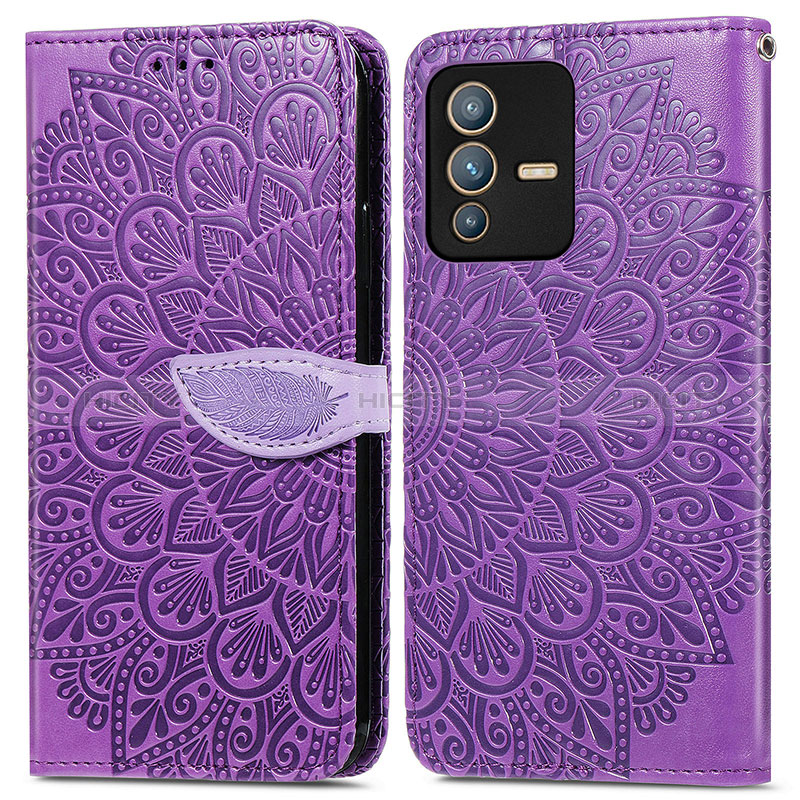 Coque Portefeuille Motif Fantaisie Livre Cuir Etui Clapet S04D pour Vivo V23 Pro 5G Plus