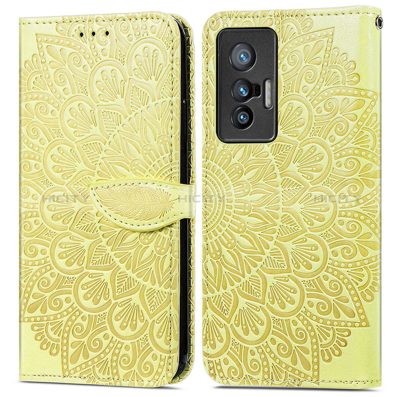 Coque Portefeuille Motif Fantaisie Livre Cuir Etui Clapet S04D pour Vivo X70t Plus