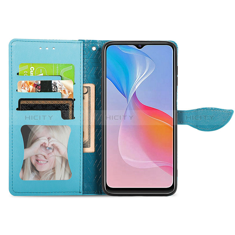 Coque Portefeuille Motif Fantaisie Livre Cuir Etui Clapet S04D pour Vivo Y21G Plus