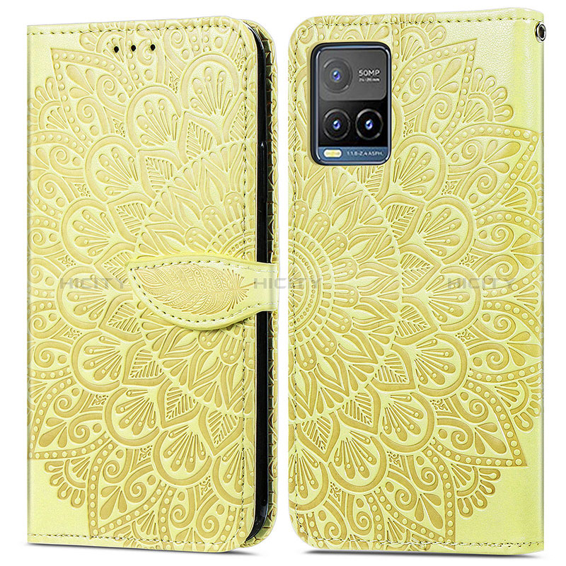 Coque Portefeuille Motif Fantaisie Livre Cuir Etui Clapet S04D pour Vivo Y21G Plus