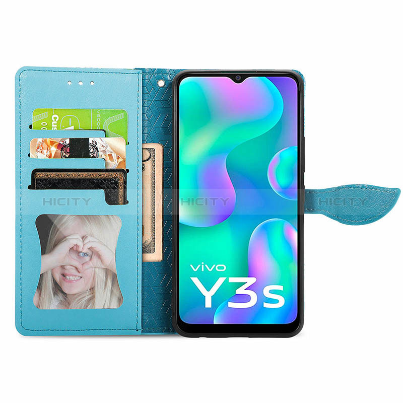 Coque Portefeuille Motif Fantaisie Livre Cuir Etui Clapet S04D pour Vivo Y3s (2021) Plus