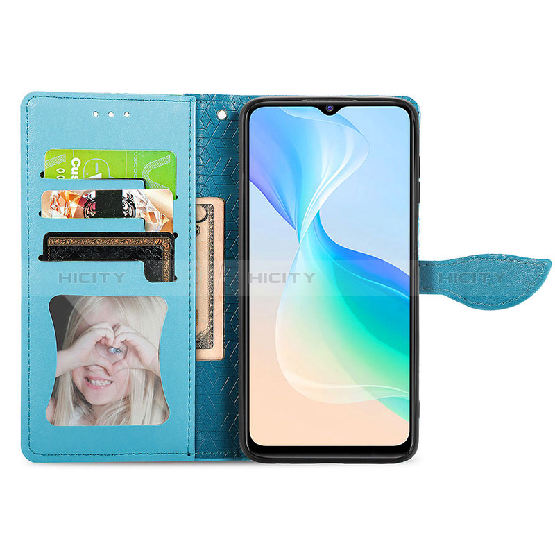 Coque Portefeuille Motif Fantaisie Livre Cuir Etui Clapet S04D pour Vivo Y76 5G Plus