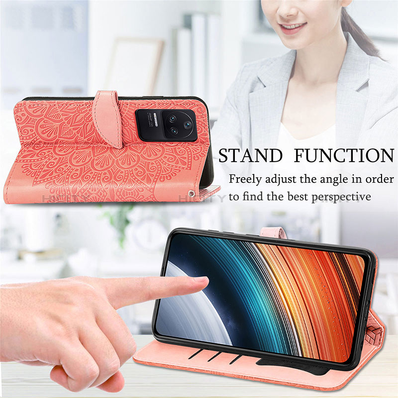 Coque Portefeuille Motif Fantaisie Livre Cuir Etui Clapet S04D pour Xiaomi Poco F4 5G Plus