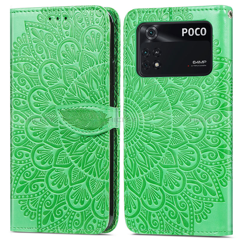 Coque Portefeuille Motif Fantaisie Livre Cuir Etui Clapet S04D pour Xiaomi Poco M4 Pro 4G Plus