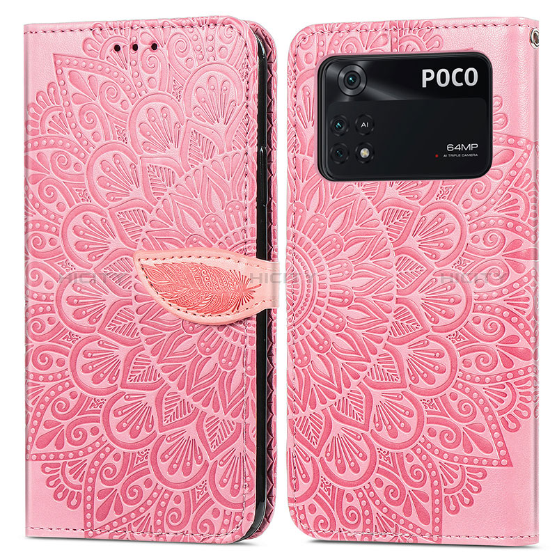 Coque Portefeuille Motif Fantaisie Livre Cuir Etui Clapet S04D pour Xiaomi Poco M4 Pro 4G Plus