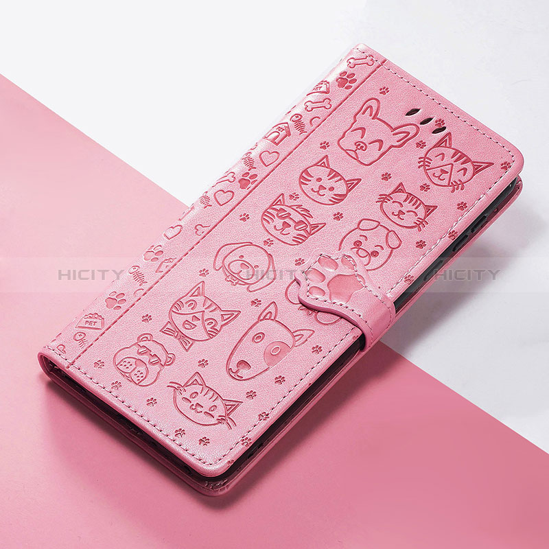 Coque Portefeuille Motif Fantaisie Livre Cuir Etui Clapet S05D pour Huawei Honor 50 5G Rose Plus