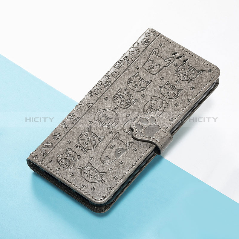 Coque Portefeuille Motif Fantaisie Livre Cuir Etui Clapet S05D pour Huawei Honor 50 Pro 5G Gris Plus