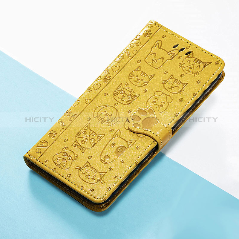 Coque Portefeuille Motif Fantaisie Livre Cuir Etui Clapet S05D pour Huawei Honor 50 SE 5G Jaune Plus