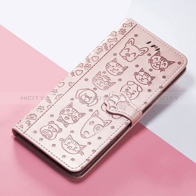 Coque Portefeuille Motif Fantaisie Livre Cuir Etui Clapet S05D pour Huawei Honor 50 SE 5G Or Rose Plus