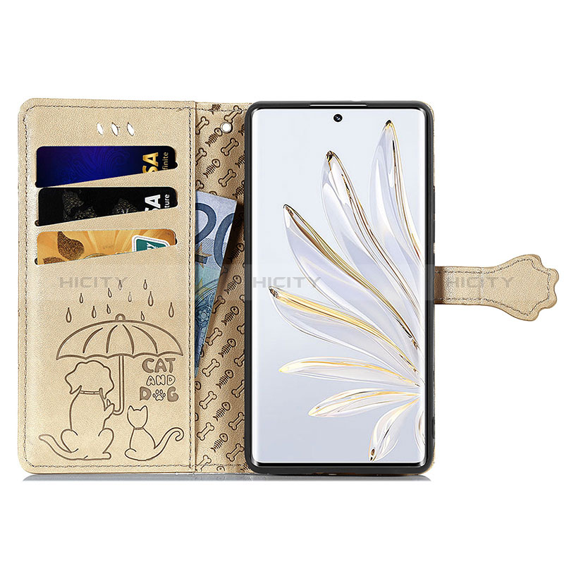 Coque Portefeuille Motif Fantaisie Livre Cuir Etui Clapet S05D pour Huawei Honor 70 5G Plus