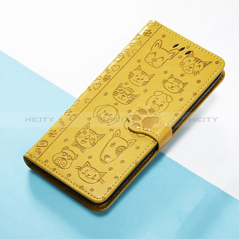 Coque Portefeuille Motif Fantaisie Livre Cuir Etui Clapet S05D pour Huawei Honor Magic3 5G Jaune Plus