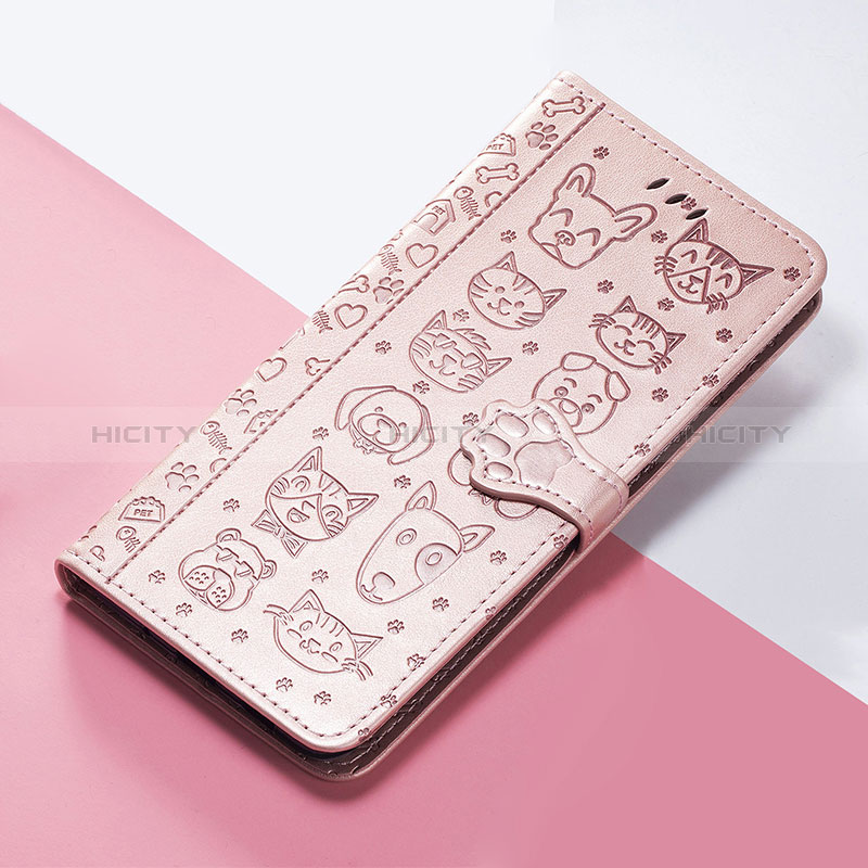 Coque Portefeuille Motif Fantaisie Livre Cuir Etui Clapet S05D pour Huawei Honor Magic3 5G Or Rose Plus