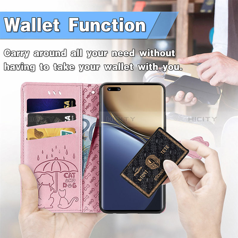 Coque Portefeuille Motif Fantaisie Livre Cuir Etui Clapet S05D pour Huawei Honor Magic3 5G Plus