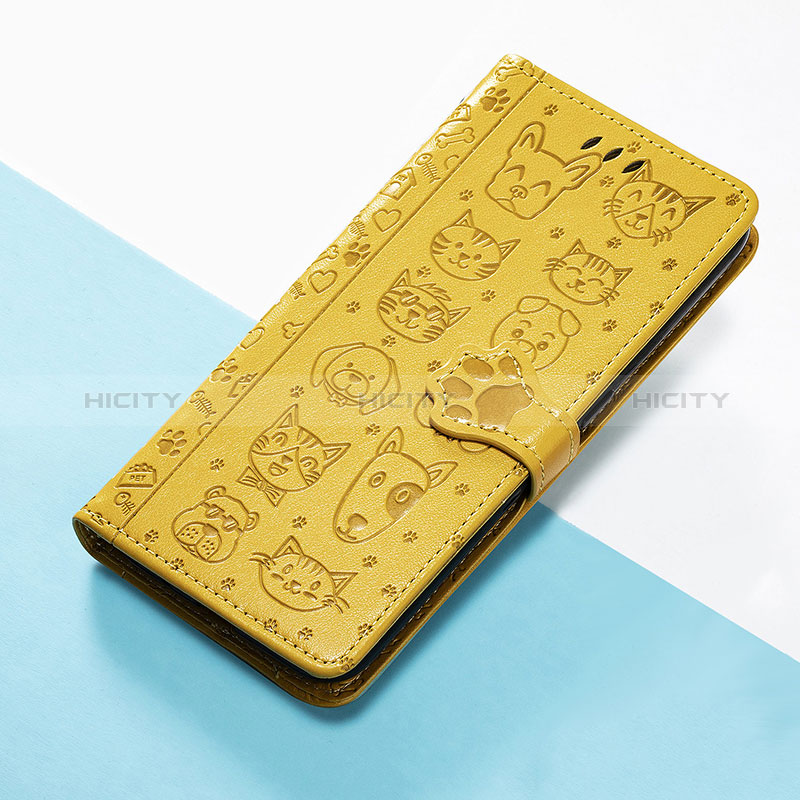 Coque Portefeuille Motif Fantaisie Livre Cuir Etui Clapet S05D pour Huawei Nova 9 Pro Jaune Plus