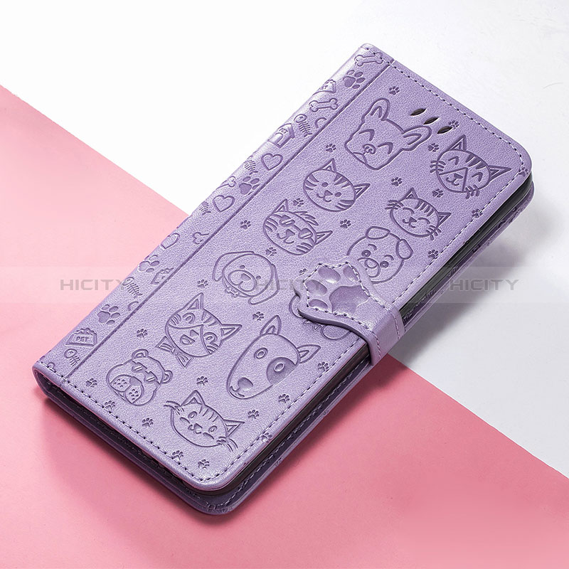 Coque Portefeuille Motif Fantaisie Livre Cuir Etui Clapet S05D pour Huawei Nova Y70 Plus Violet Plus