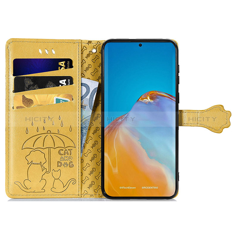 Coque Portefeuille Motif Fantaisie Livre Cuir Etui Clapet S05D pour Huawei P50 Pro Plus