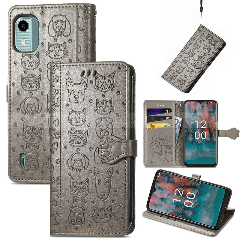 Coque Portefeuille Motif Fantaisie Livre Cuir Etui Clapet S05D pour Nokia C12 Pro Plus