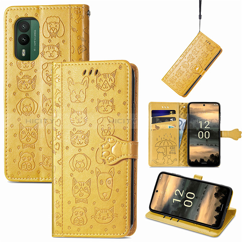 Coque Portefeuille Motif Fantaisie Livre Cuir Etui Clapet S05D pour Nokia XR21 Plus