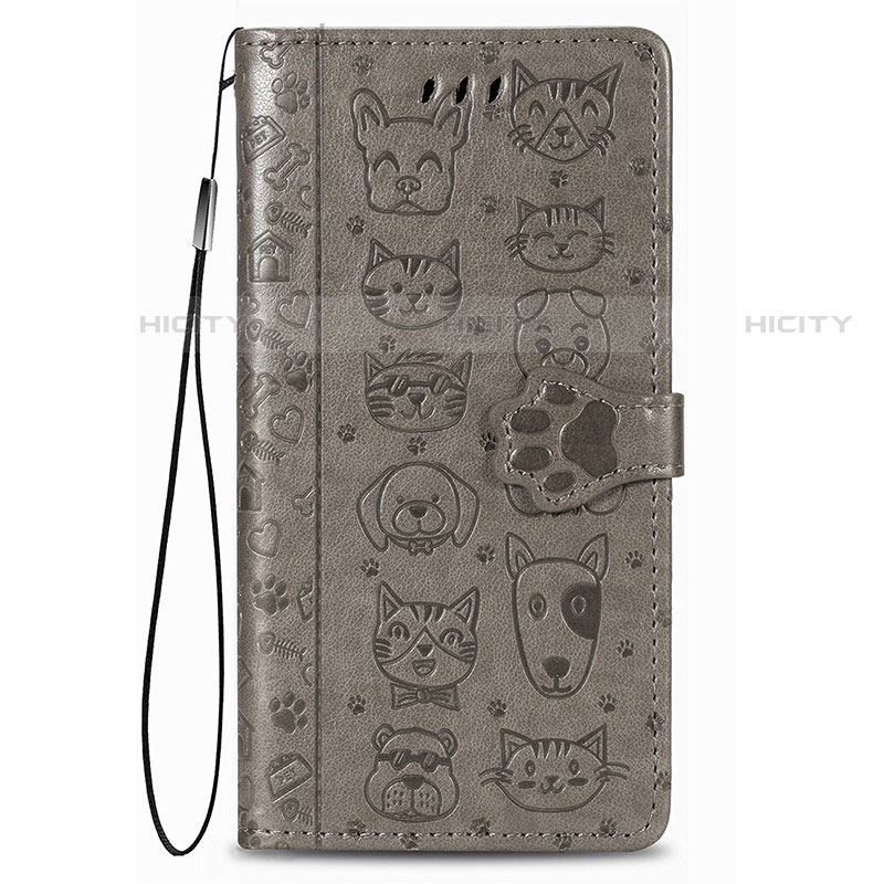 Coque Portefeuille Motif Fantaisie Livre Cuir Etui Clapet S05D pour Samsung Galaxy S21 5G Gris Plus